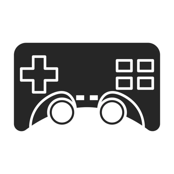 Spel van joystick vector icon.Black vector pictogram geïsoleerd op witte achtergrond spel van joystick. — Stockvector