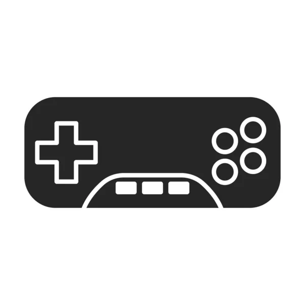 Spel van joystick vector icon.Black vector pictogram geïsoleerd op witte achtergrond spel van joystick. — Stockvector
