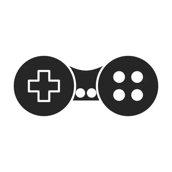 Jogo de joystick vetor ícone icon.Black vetor isolado no fundo branco jogo de joystick . — Vetor de Stock