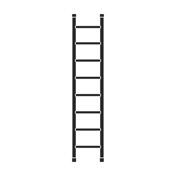 Ladder vector icon.Black vector icoon geïsoleerd op witte achtergrond ladder. — Stockvector