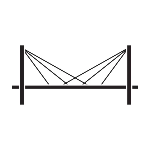 Icono de vector de puente icon.Black aislado en el puente de fondo blanco . — Archivo Imágenes Vectoriales