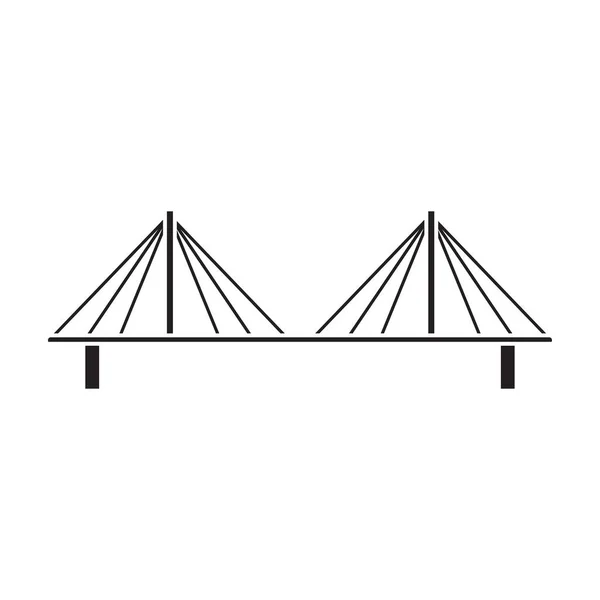 Icona vettoriale ponte. Icona vettoriale nera isolata su ponte di sfondo bianco . — Vettoriale Stock