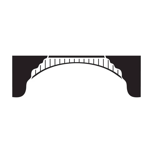 Icono de vector de puente icon.Black aislado en el puente de fondo blanco . — Archivo Imágenes Vectoriales