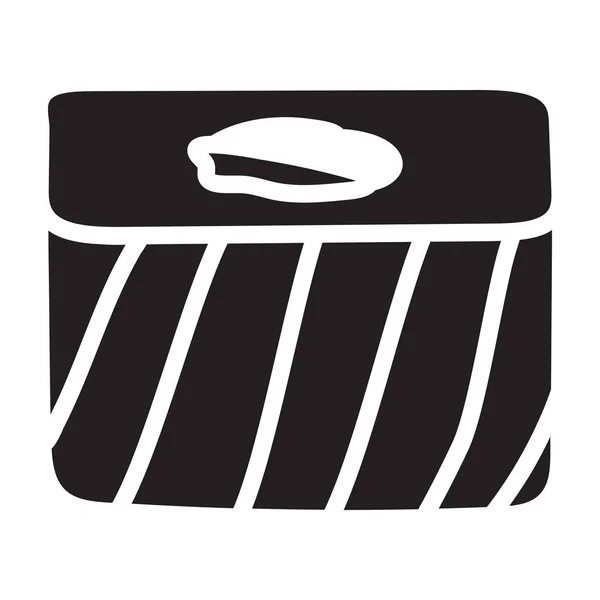 Icono de vector sushi. Icono de vector negro aislado sobre fondo blanco comida japonesa . — Archivo Imágenes Vectoriales