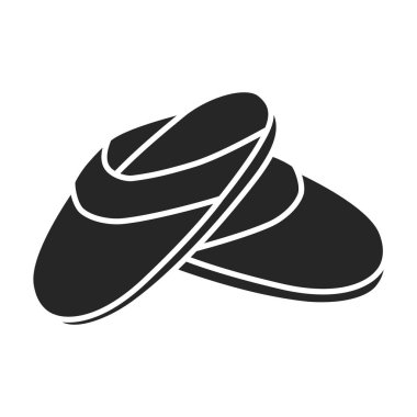 Yaz ayakkabı ikonu. Siyah vektör simgesi beyaz arka plan yaz ayakkabısında izole edilmiş..