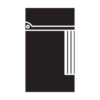 Daha hafif vektör simgesi. Siyah vektör simgesi beyaz arkaplanda izole edildi .