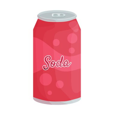 Soda vektör simgesi. Karikatür vektör simgesi beyaz arkaplan sodası üzerinde izole edildi.
