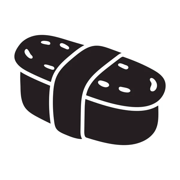 Icono de vector sushi. Icono de vector negro aislado sobre fondo blanco comida japonesa . — Archivo Imágenes Vectoriales