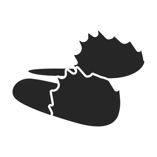 Значок вектора обуви. Черный вектор значок изолирован на белом фоне обуви . — стоковый вектор