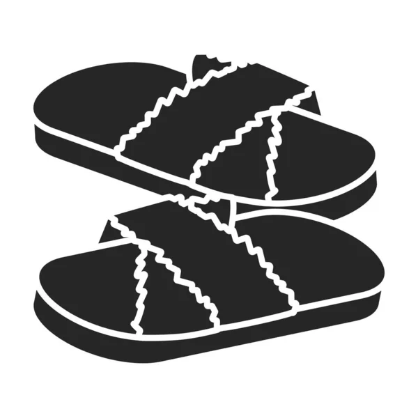 House slipper vector icon.Black vector icon isolated on white background house slipper. — Stock Vector