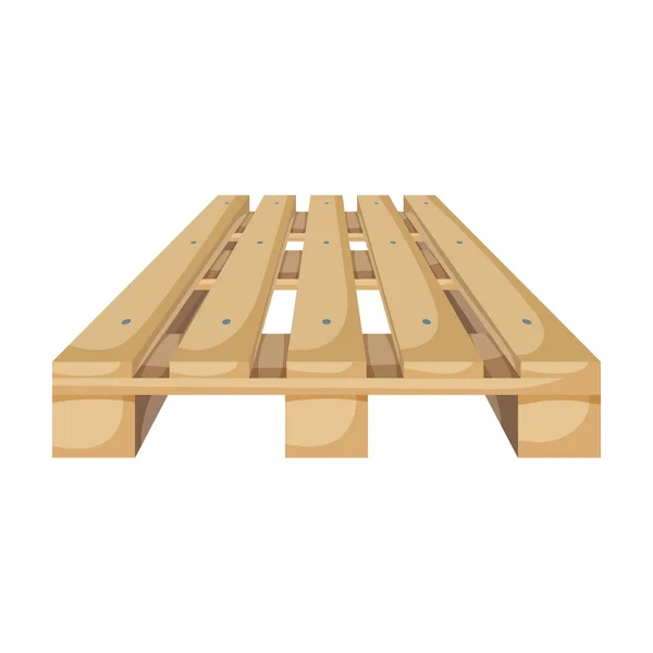 Wooden pallet vector icon.Cartoon vector icon isolated on white background wooden pallet. — Stock Vector