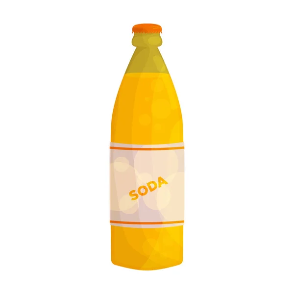 Пляшка содової Векторна іконка. Картонова векторна іконка ізольована на білому фоні пляшки содової . — стоковий вектор