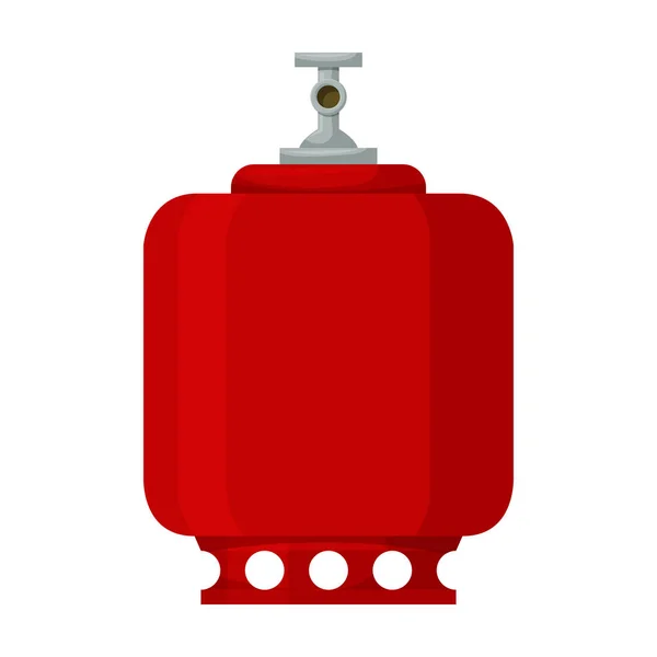 Icono de vector de botella de gas. Icono de vector de dibujos animados aislado en botella de gas de fondo blanco . — Vector de stock