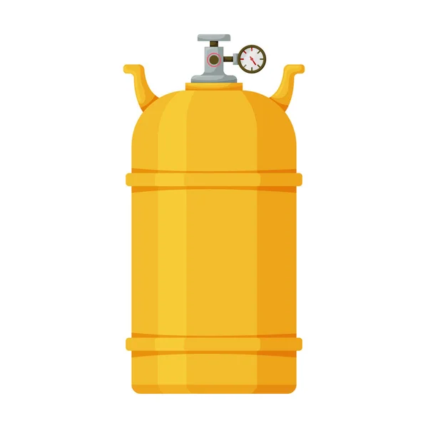 Gasflaschen-Vektor-Symbol. Cartoon-Vektor-Symbol isoliert auf weißem Hintergrund Gasflasche. — Stockvektor