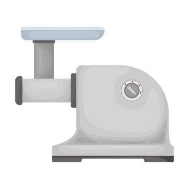 Öğütücü et vektör simgesi. Çizgi film vektör simgesi beyaz arkaplan öğütücüsünde izole edildi.