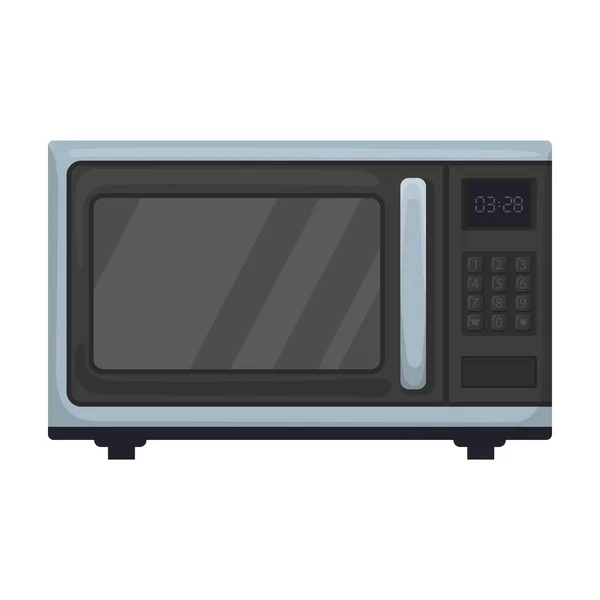 Microwave oven vector icon.Cartoon vector icon isolated on white background microwave oven. — Stock Vector