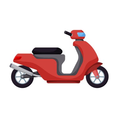Motosiklet vektör simgesi. Çizgi film vektör simgesi beyaz arka planda izole edildi.