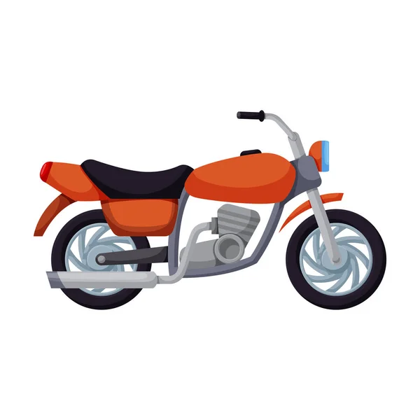 Icono del vector de la motocicleta icon.Cartoon aislado en la motocicleta de fondo blanco . — Vector de stock