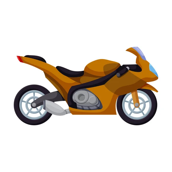 オートバイのベクトルのアイコン白い背景のオートバイに隔離された漫画のベクトルのアイコン. — ストックベクタ