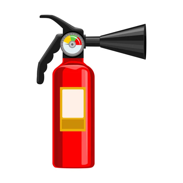 Icono de vector extintor de incendios. Icono de vector de dibujos animados aislado en el extintor de fuego de fondo blanco . — Archivo Imágenes Vectoriales