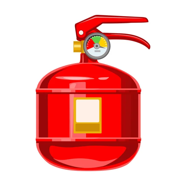 Icono de vector extintor de incendios. Icono de vector de dibujos animados aislado en el extintor de fuego de fondo blanco . — Archivo Imágenes Vectoriales