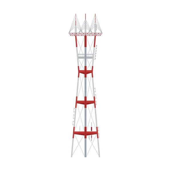 Funkturm Vektor icon.Cartoon Vektor Symbol isoliert auf weißem Hintergrund Funkturm. — Stockvektor