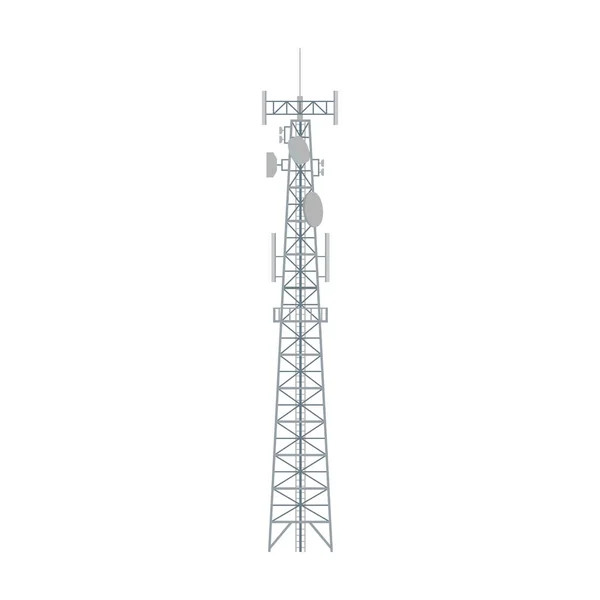 Ikona wektora wieży radiowej.Ikona wektora kreskówek izolowane na białym tle wieży radiowej. — Wektor stockowy