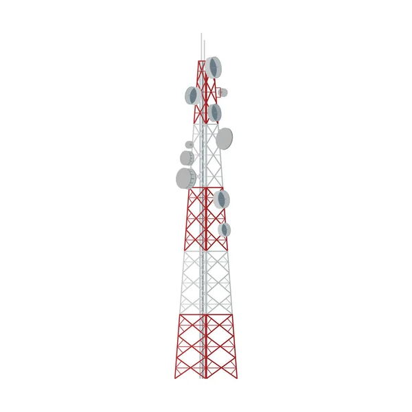 Icono de vector de torre de radio. Icono de vector de dibujos animados aislado en torre de radio de fondo blanco . — Vector de stock