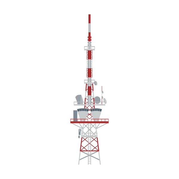 ラジオ塔ベクトルのアイコン白い背景のラジオ塔に隔離された漫画のベクトルのアイコン. — ストックベクタ