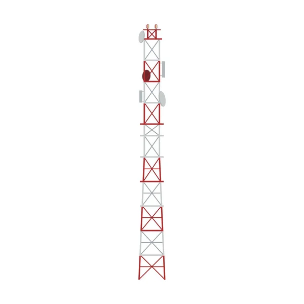Radio torn vektor ikon.Tecknad vektor ikon isolerad på vit bakgrund radiotorn. — Stock vektor