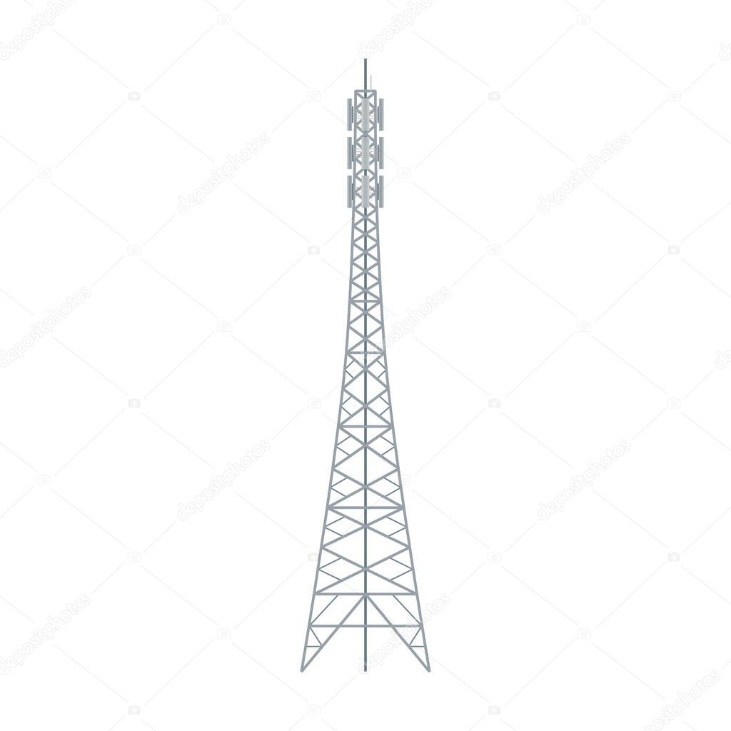 Radio tower vector icon.Cartoon vector icon isolated on white background radio tower.