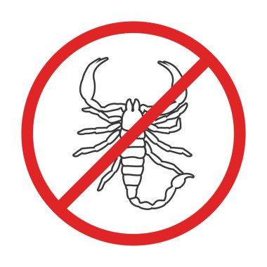 Akrep vektör simgesi. Beyaz arkaplan akrebi üzerinde izole edilmiş dış hat vektör simgesi.