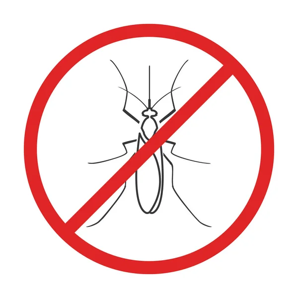 Ikona wektora komara. Ikona wektora zarysu izolowana na białym tle komara. — Wektor stockowy