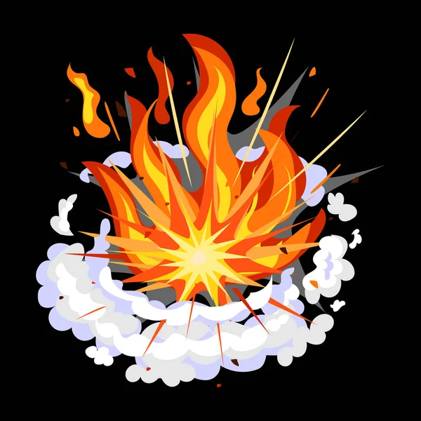 Векторна піктограма вибуху. Векторна піктограма мультфільму ізольована на білому тлі вибуху . — стоковий вектор