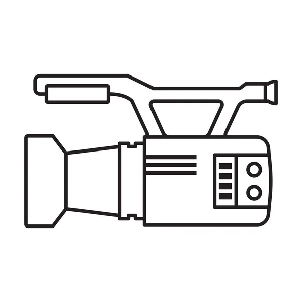 Video camera vector icon.Outline vector icon isolated on white background video camera. — Stock Vector