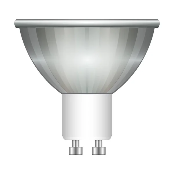 Icono de vector de bombilla led. Icono de vector realista aislado sobre fondo blanco llevó bombilla . — Vector de stock