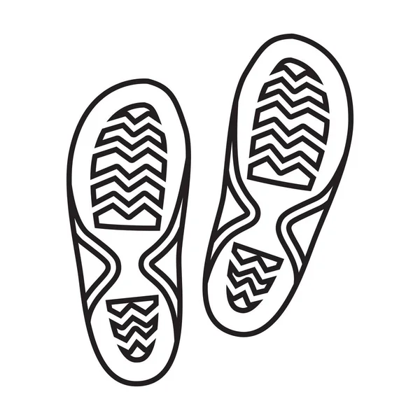 Impressão de sapato vetor ícone icon.Outline vetor isolado na impressão de fundo branco de sapato  . — Vetor de Stock
