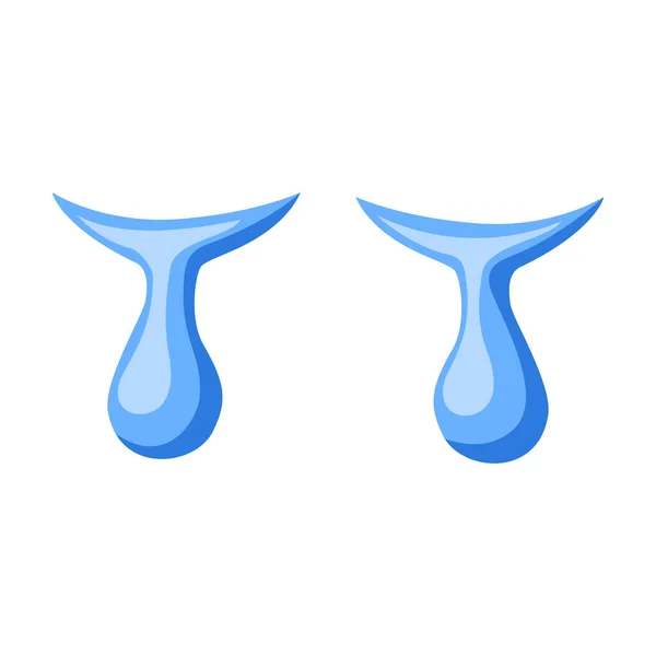 Icône vectorielle larmes.Icône vectorielle de bande dessinée isolée sur fond blanc larmes . — Image vectorielle