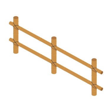 Çit vektör simgesi. Beyaz arkaplan çitinde izole edilmiş Isometric vektör simgesi.