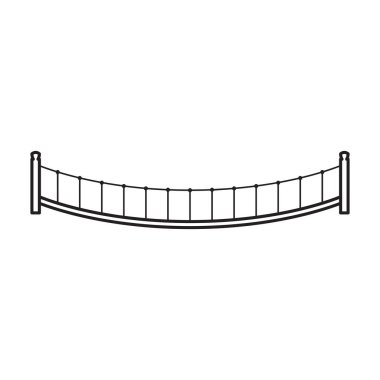 Köprü vektör simgesi. Taslak vektör simgesi beyaz arkaplan köprüsünde izole edildi.