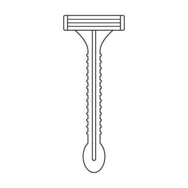 Razor vektör simgesi. Taslak vektör simgesi beyaz arkaplan jileti üzerinde izole edildi .