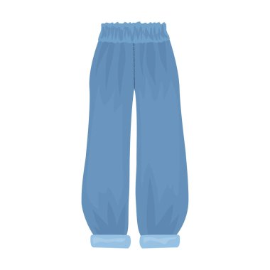 Pantolon vektör simgesi. Çizgi film vektör simgesi beyaz arka plan pantolonunda izole edildi.