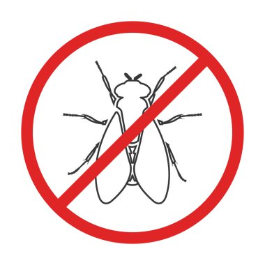 Böcek uçuş vektör simgesi. Beyaz arkaplan sineğinde izole edilmiş ana vektör simgesi..