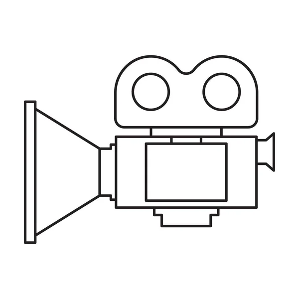 Icône vectorielle de caméra vidéo. Icône vectorielle contour isolé sur fond blanc caméra vidéo . — Image vectorielle