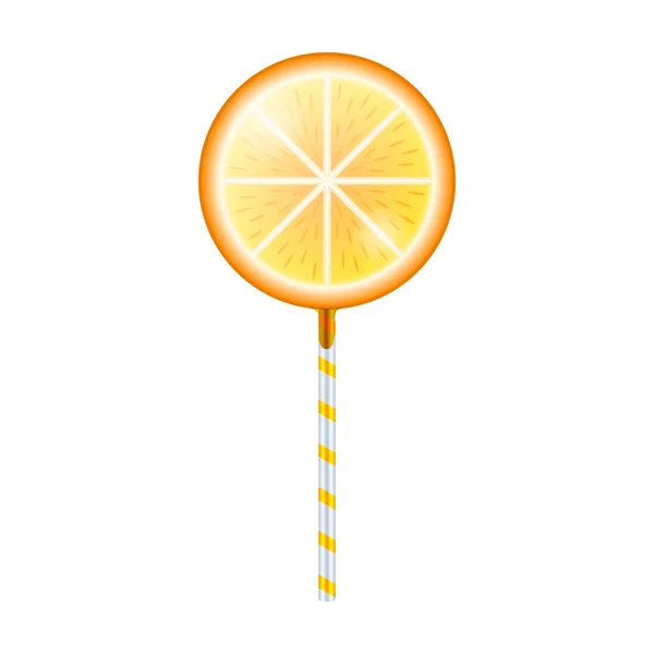 Icona del vettore Lollipop. Icona vettoriale realistica isolata su sfondo bianco lecca-lecca . — Vettoriale Stock