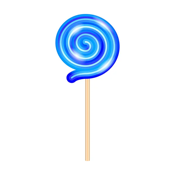 Lollipop vector icoon. Realistische vector pictogram geïsoleerd op witte achtergrond lolly. — Stockvector