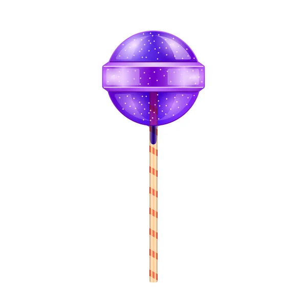 Lollipop vector icon. Realistic vector icon isolated on white background lollipop. — Stock Vector