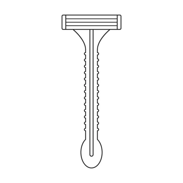 剃须刀矢量图标.在白色背景剃须刀上隔离的轮廓矢量图标 . — 图库矢量图片