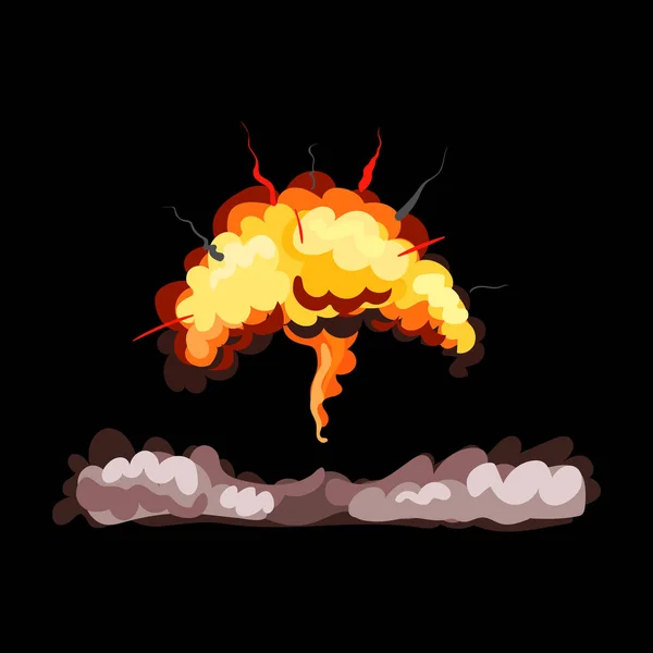 爆発ベクトルのアイコン白い背景爆発で隔離された漫画のベクトルのアイコン. — ストックベクタ