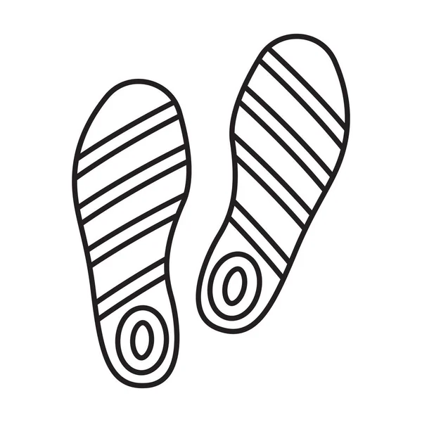 신발 벡터 icon.Outline 벡터 아이콘의 인쇄 백인 배경 프린트에 분리 신발 . — 스톡 벡터